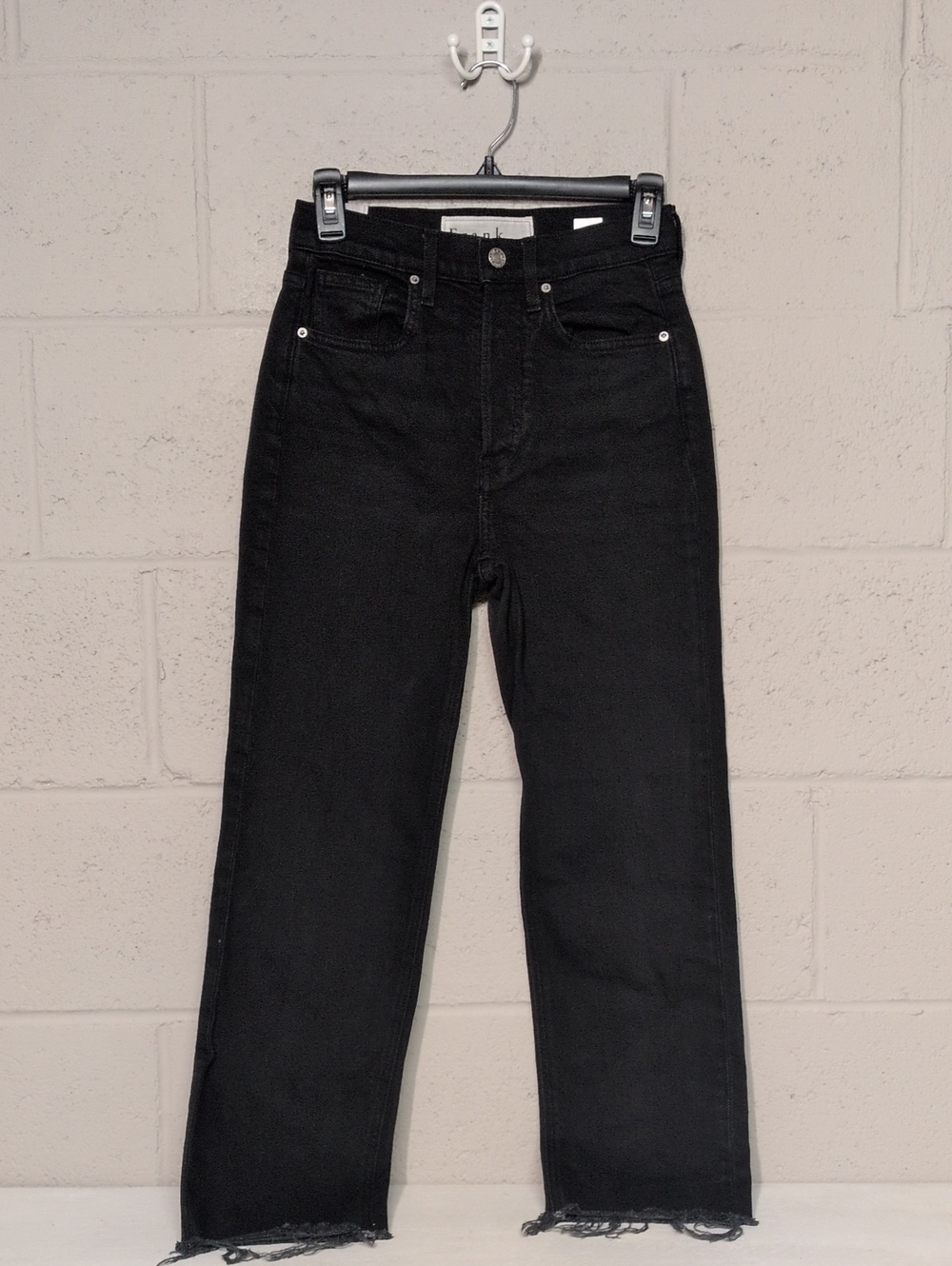 Frank & Eileen Monaghan Black Denim High Rise Straight Leg Jeans W25 - Picture 4 of 11
